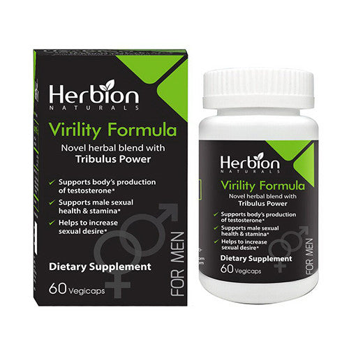 Herbion Naturals Virility Formula Novel Herbal Blend with Tribulus Power Veggie Caps, 60 Ea